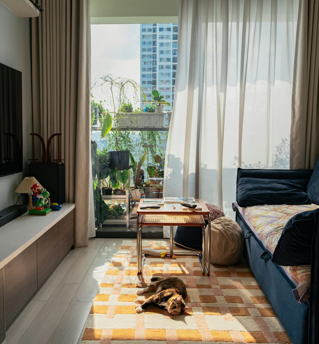 cozy apartment with plants